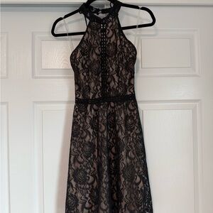 Black Halter Sheath Dress